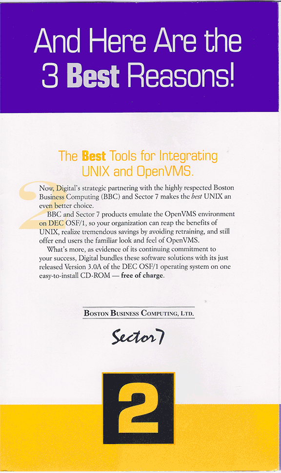 DEC UNIX Flier 1