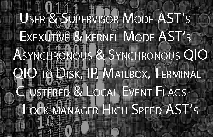 Vx/Tools Kernel Mode AST's and QIO, Events, Lock Manager
